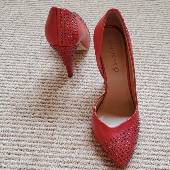 Leather Orange Boutique 9 studded pumps size 7 - Picture 5 of 8
